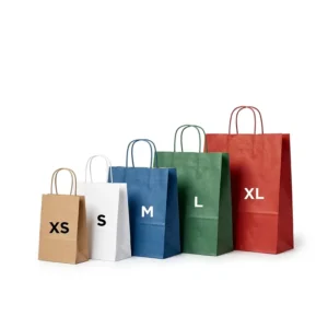 Custom Recycled Materials Flexographic Printing Bolsa De Papel Plain Food Grade Takeout Carrier Bags Paper Bags