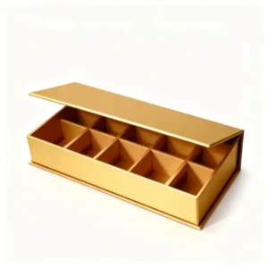 Custom Recycled Materials Rectangular Truffle Chocolate Display Carton with Inner Tray and Matt Lamination
