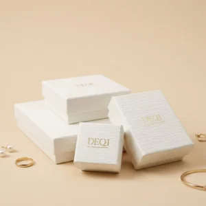 Custom Recycled Mini Square Jewelry Box for Rings, Pendants, and Bracelets
