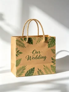 Custom Recycled Packaging Restaurant to Go Carry Coffee Fast Food Takeaway Brown Kraft Big Paper Bag Bolsas De Papel with Handle