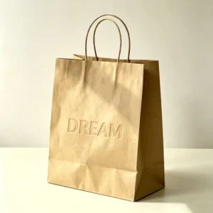 Custom Recycled Packaging Restaurant to Go Carry Coffee Fast Food Takeaway Brown Kraft Big Paper Bag Bolsas De Papel with Handle