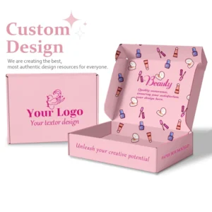 Custom Recycled Square Folding Corrugated Packaging Box for Nail Polish