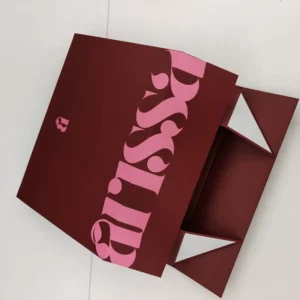 Custom Red Cardboard Paper Rigid Magnetic Gift Box with Magnetic Lid
