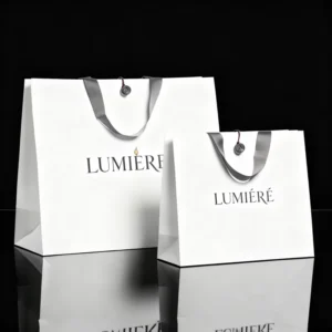 Custom Red Kraft Paper Shopping Bags, Cardboard, Gift Packaging
