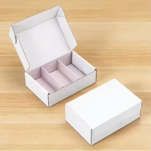 Custom Reusable Kraft Corrugated Square Christmas Cookie Boxes with Window, Glossy Lamination, and UV Finish for Cookies and Cakes