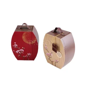 Custom Reusable Mooncake Gift Box with Rigid Paper Packaging and Tray Insert for Festival Food Dessert Candy