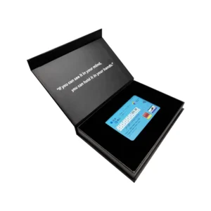 Custom Rigid Black Book-Shaped Cardboard Business Card Gift Box