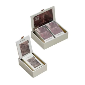 Aangepaste Rigid Boekstijl Thee Cadeau Doos met Kartonnen Inleg