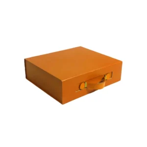 Custom Rigid Cardboard Cosmetic Packaging Box with Magnetic Closure, Hardcover, Handle