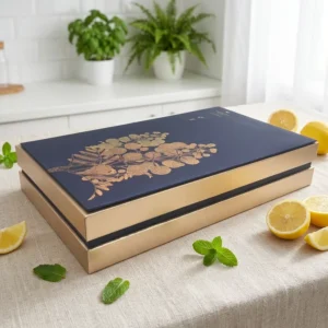 Custom Rigid Cardboard Magnetic Mooncake Gift Box for Mid-Autumn Festival Bakery