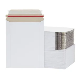 Custom Rigid Cardboard Mailers, 7 x 9 Inches, Self-Adhesive, for Photos, Documents and Letters