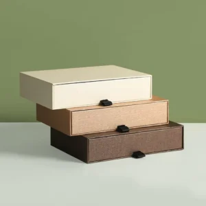 Custom Rigid Cardboard Sliding Drawer Gift Box with Handle for Clothing