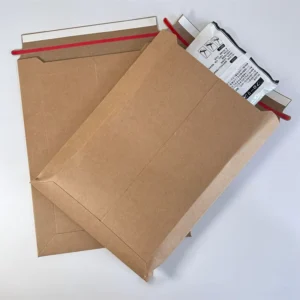 Custom Rigid Kraft Paper Flat-Bottom Mailer Bag Envelope for Clothing Shipping