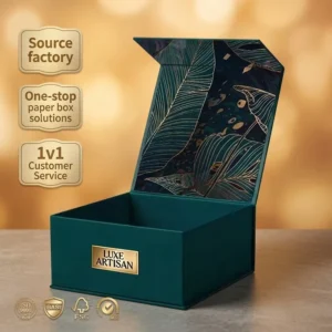 Custom Rigid Magnetic Gift Box with Acrylic and Kraft Paper OEM
