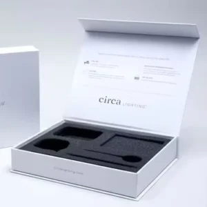 Custom Rigid Paper Box with Magnetic Closure, Waterproof Finish, Full-Color Printing, and Sponge Lining