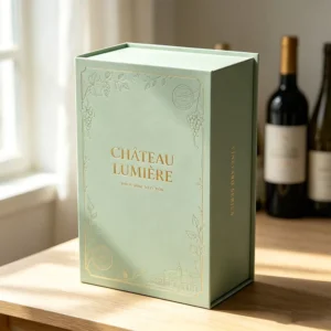 Custom Rigid Paper Wine Gift Box for Red Wine and Alcohol Beverages