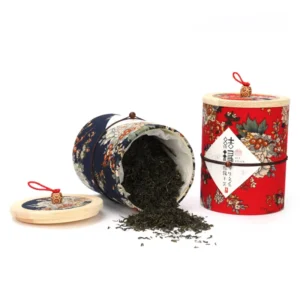 Custom Round Black Tea Paper Canister Tube Packaging Box