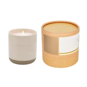 Custom Round Cardboard Tube Canister with Lid for Candles, Perfume, T-Shirts, and Coffee