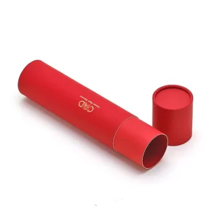 Custom Round Cylindrical Paper Packaging Tube for Jewelry, Necklace, Pen, Perfume, Lipstick, or Essential Oil