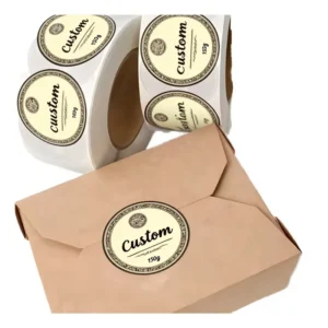 Custom Round Label Stickers Full-Color Printing Logo Adhesive Paper Sticker Waterproof Food Sticker Round Sealing Packing Labels