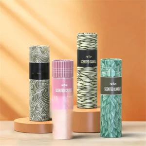 Custom Round Paper Tube Aromatherapy Essential Oil Cylinder Box Color Printed Rolled Edge Round Paper Can