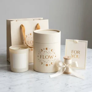 Custom Round Paper Tube Box for Scented Candle Jar Packaging