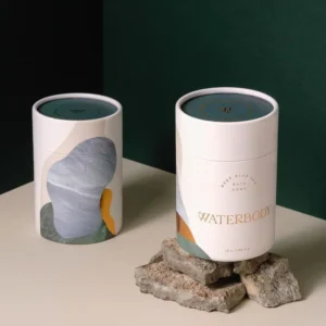 Custom Round Paper Tube Packaging for Perfume, Candle, Tea, Oil, and Lip Balm with Embossed Matte Lamination