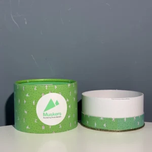 Custom Round Paper Tube Rigid Gift Box with Gold Foil for Small Tea Canisters