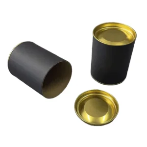 Custom Seasonings Condiments Cylinder Paper Packaging Tube Box Recyclable Biodegradable Tinplate Lid