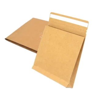 Custom Self Seal White Printing Gusset Kraft Paper Mailer Envelope Scarf Clothing Expandable Kraft Mailer With Easy Tear Strip