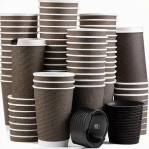 Custom Single Wall Paper Coffee Cup with Lid