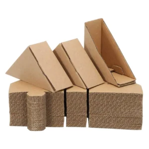 Custom Size Angled Packaging Corner Protector, Corrugated Paperboard Triangular Edge Protector