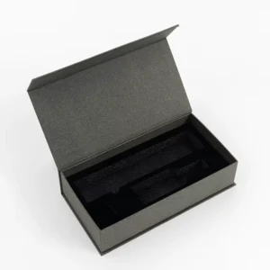 Custom Size Cardboard Rigid Gift Box with Embossed Matte Finish, Magnetic Closure, Recycled Materials and Folding Lid