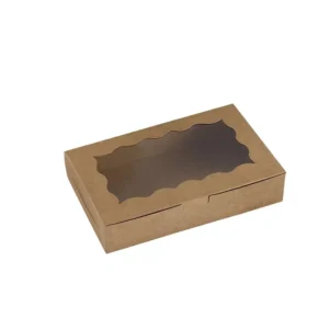 Custom Size Folding Paper Box with Transparent Window for Desserts, Chocolate, Cookies, and Small Gifts