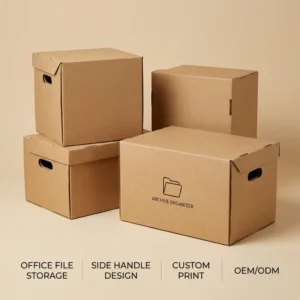 Custom Size Heavy-Duty Kraft Corrugated Shipping Box for E-Commerce Delivery, Moving, and Storage