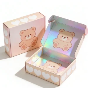 Custom Size Holographic Interior Paper Gift Shipping Box
