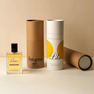 Custom Size Kraft Paper Tube for Mailing, Shipping, Posters, Essential Oils, Face Cream, Tea, Brown Cylinder