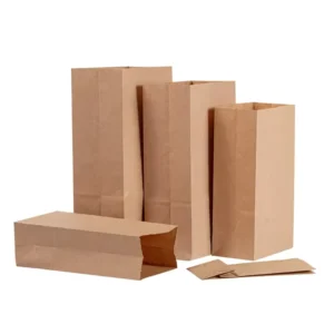 Custom Size Logo Craft Bread Sandwich Oil Proof Kraft Paper Bag