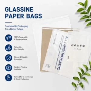Custom Size Logo Printing Eco Friendly Glassine Paper Envelope Compostable Glassine Paper Bag for Clothing