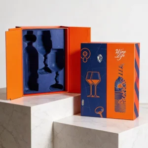 Custom Size Magnetic Rigid Two-Side-Open Champagne Whisky Wine Bottle Gift Box