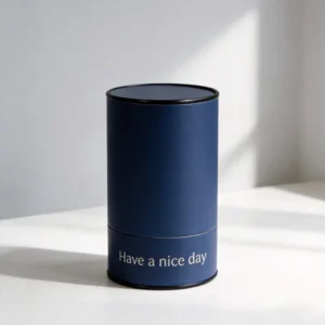 Custom Size Paper Tube Perfume Essence Canister Bottle Packaging with Metal Lid