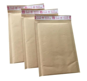 Custom Size Printed A2 A3 A4 Air Bubble Mailing Packaging Brown Kraft Paper Envelope With Bubles For Jewelry
