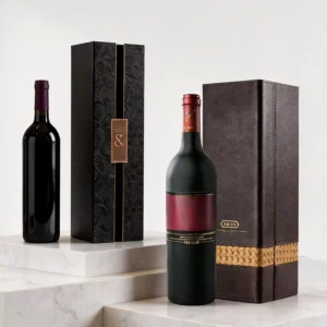 Custom Size Printed Logo Folding Craft Rigid Cardboard Spirits Beverage Champagne Whiskey Wine Gift Box