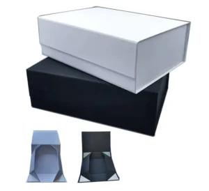 Custom Size Recyclable Cardboard Paper Rigid Magnetic Folding Gift Box with Magnetic Lid