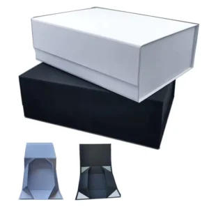 Custom Size Recyclable Cardboard Paper Rigid Magnetic Folding Gift Box with Magnetic Lid