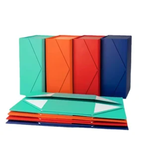 Custom Size Recyclable Cardboard Rigid Magnetic Gift Box with Matt Lamination Embossing Sponge Lining Luxury Folding Design