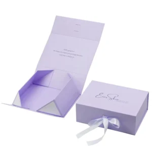 Custom Size Recyclable Rigid Cardboard Magnetic Folding Gift Box with Magnetic Lid