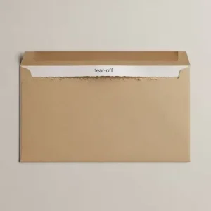 Custom-Size Recycled Brown Kraft Paper Folding Envelope with Logo for Letter Packaging