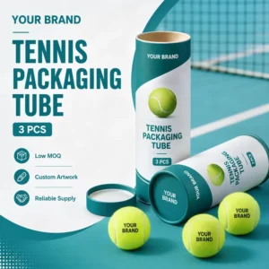Custom Size Tennis Ball Tube Printed Paper Canister for Tennis Ball Storage