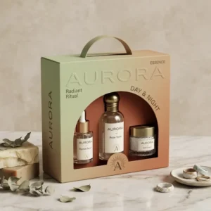 Aangepaste huidverzorging verpakking geschenkdoos met handvat, gradient druk, milieuvriendelijk karton